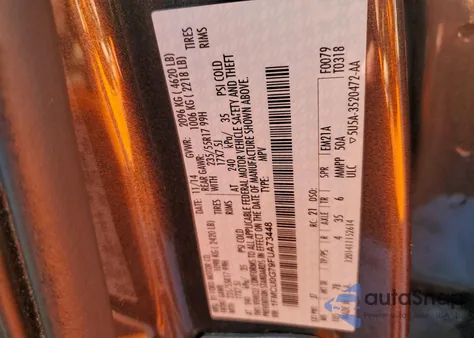 2015 Ford Escape Se z USA, uszkodzony, nr VIN 1FMCU0G79FUA73448